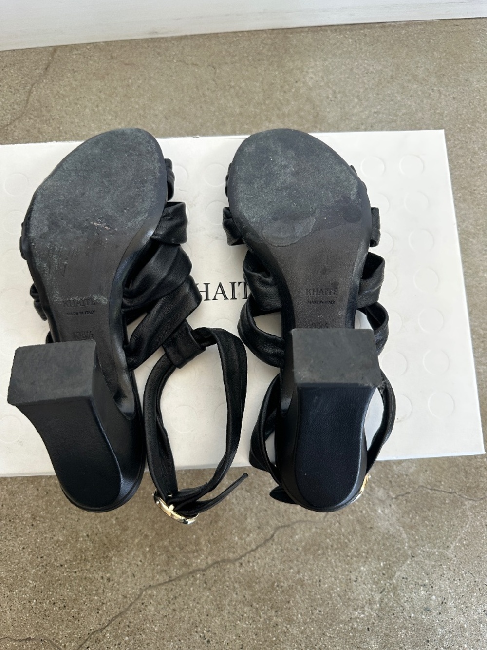 Khaite Womens strappy sandals black size 38.5 - Picture 5 of 7